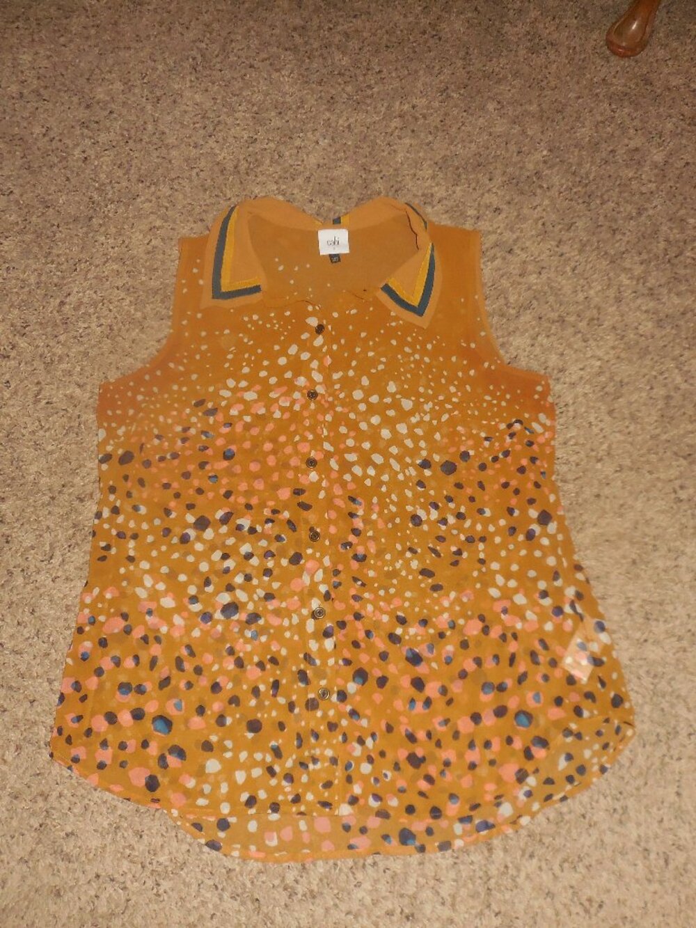 Cabi Cheers Blouse Sheer Chiffon #3436 S